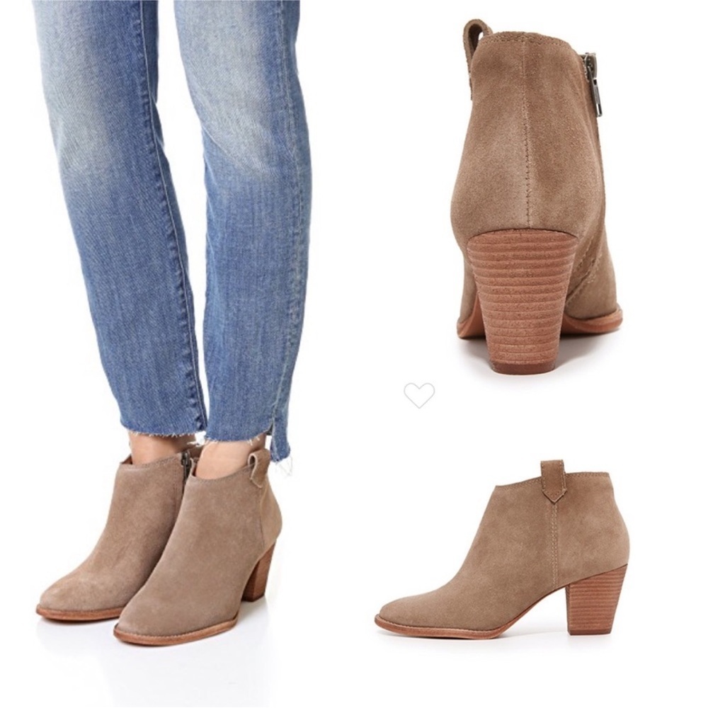 : : MADEWELL Tan Suede Leather Ankle Boots : : - Picture 2 of 15